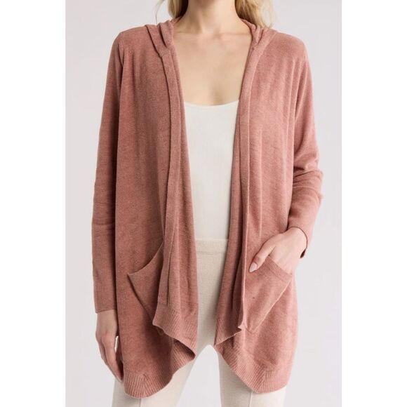 NWT Barefoot Dreams Ultra Chic Lite Hooded Cardigan Size Medium - Picture 1 of 9